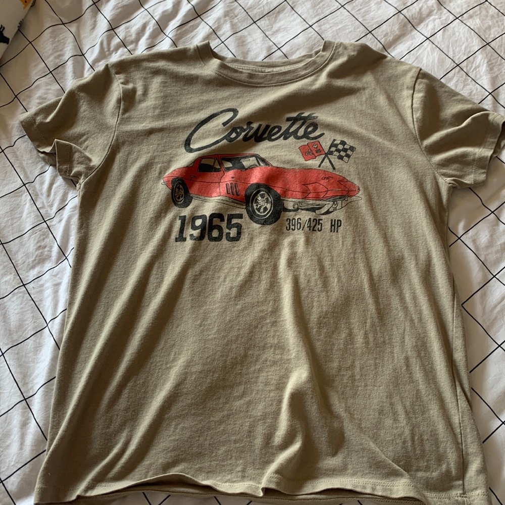 Tan colored Corvette T-shirt